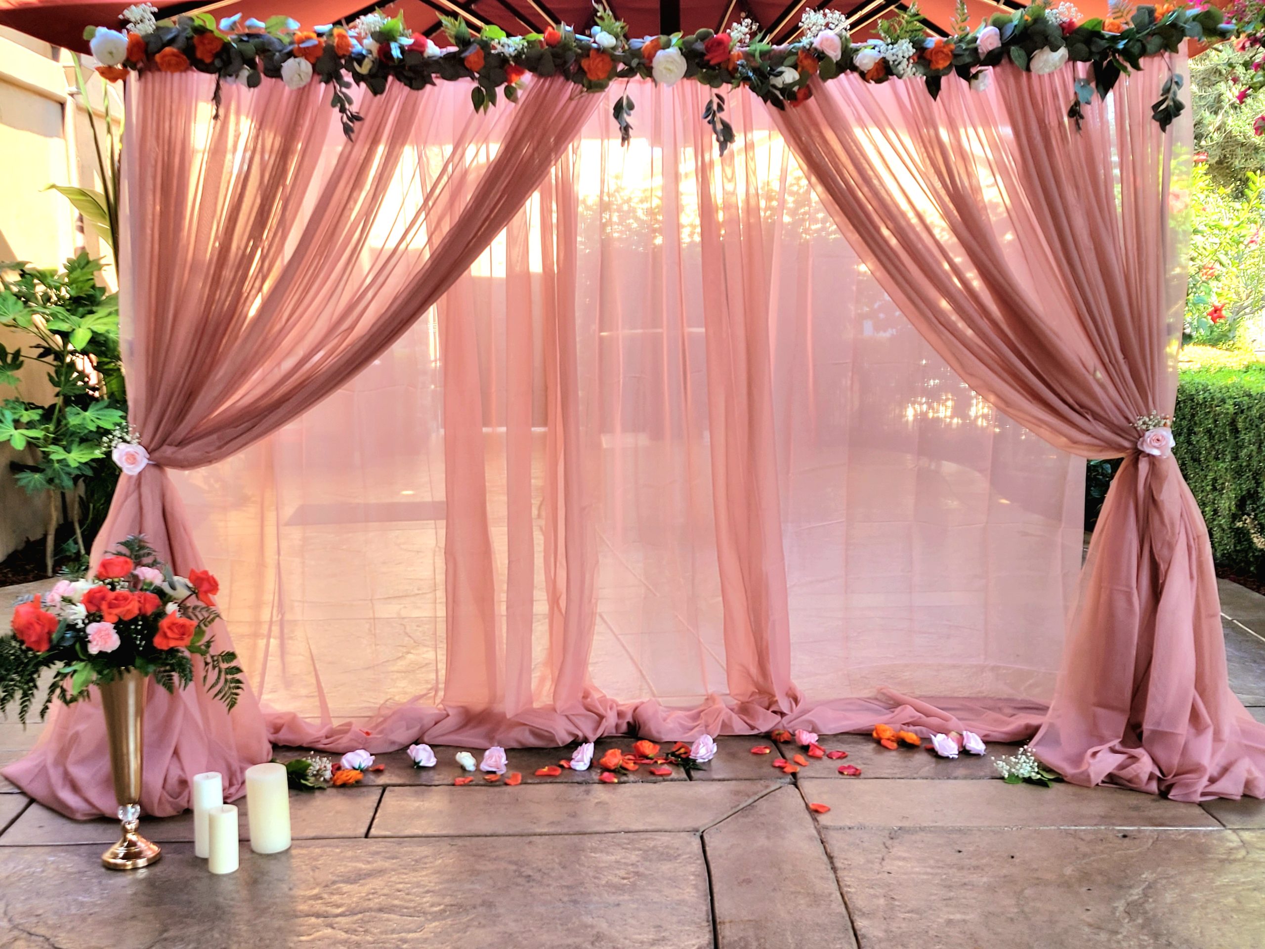 Simple curtain backdrop